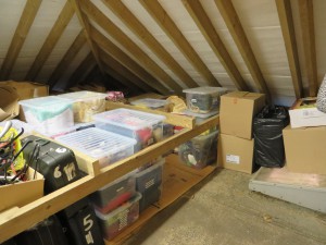 After - boxed and labelled sorted loft