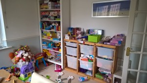 Before - muddled playroom