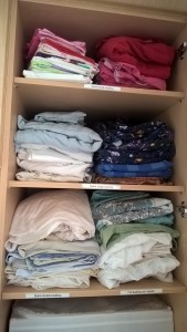 Decluttered laundry cupboard